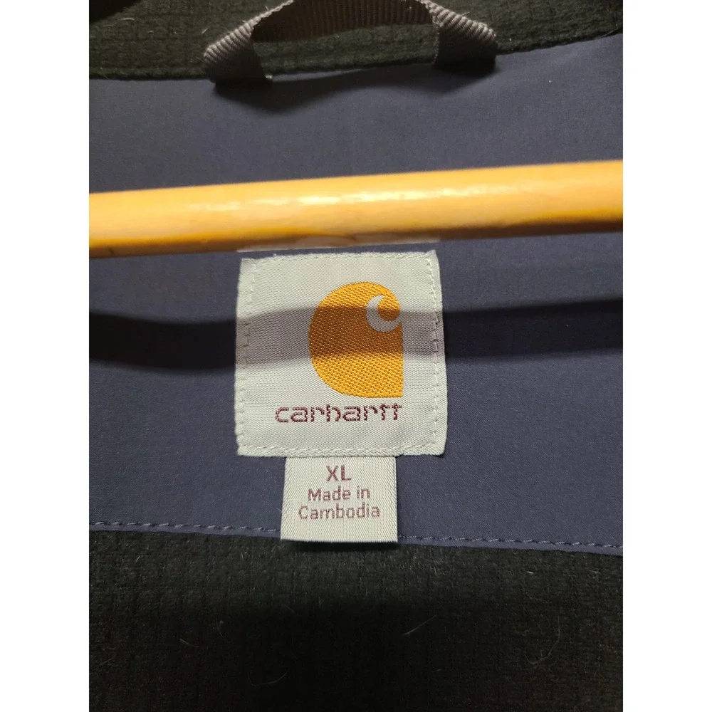 Carhartt Crowley Softshell Jacket Mens XL Navy Blue Good Rain Defender 102703